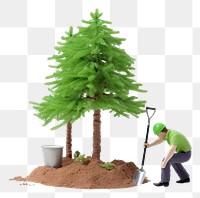 PNG Man planting tree gardening outdoors nature. AI generated Image by rawpixel.