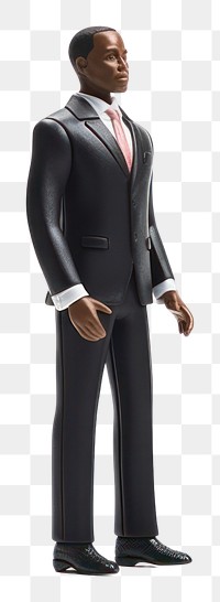 PNG Black businessman tuxedo white background portrait. 