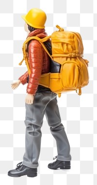 PNG Kid with backpack footwear hardhat helmet. AI generated Image by rawpixel.