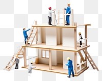 PNG People building a house architecture wood toy. AI generated Image by rawpixel.
