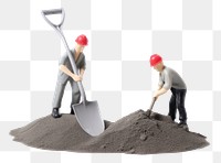 PNG People holding a shovel soil white background togetherness. AI generated Image by rawpixel.