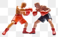 PNG 2 Boxers fighting punching sports boxing. AI generated Image by rawpixel.
