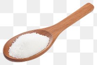 PNG Salt in wooden spoon white white background silverware. AI generated Image by rawpixel.