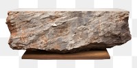 PNG Rough stone rock white background paleontology. AI generated Image by rawpixel.