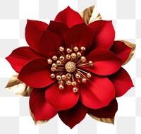 PNG Flower christmas jewelry brooch. AI generated Image by rawpixel.