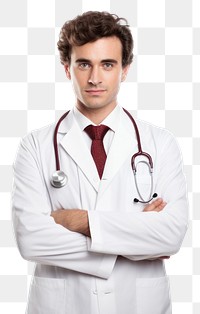 PNG  Doctor adult white background stethoscope