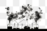 PNG Scientific experiment smoke monochrome darkness. AI generated Image by rawpixel.