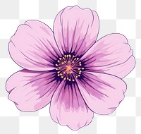 PNG Flower purple blossom pollen. AI generated Image by rawpixel.