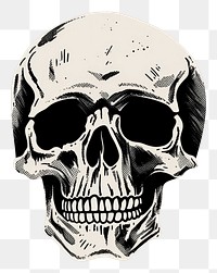 PNG Skull black monochrome darkness. AI generated Image by rawpixel.