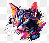 PNG Cat animal mammal purple. AI generated Image by rawpixel.