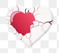PNG Broken heart misfortune breaking cracked. AI generated Image by rawpixel.
