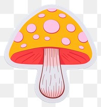 PNG  Colorful mushroom fungus agaric toadstool. AI generated Image by rawpixel.