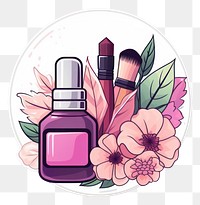 PNG  Cosmetics bottle purple container. AI generated Image by rawpixel.