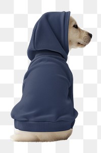 Dog's hoodie png, transparent background
