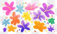 PNG  Rainbow flowers pattern inflorescence backgrounds. AI generated Image by rawpixel.