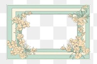 PNG Azalea flower art pattern frame