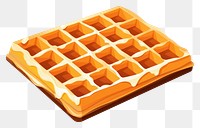 PNG  Waffle food dessert yellow. AI generated Image by rawpixel.