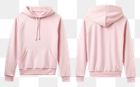 PNG Pink jumper mockup sweatshirt hood white background. AI generated Image by rawpixel.