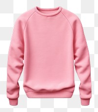 PNG Pink sweater sweatshirt white background outerwear. AI generated Image by rawpixel.