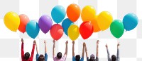 PNG Rainbow balloon adult togetherness celebration. 