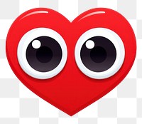 PNG Red heart symbol eye anthropomorphic. AI generated Image by rawpixel.