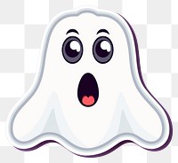 PNG Shocked ghost sticker anthropomorphic representation. AI generated Image by rawpixel.