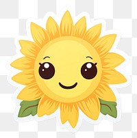PNG Sunflower anthropomorphic representation inflorescence. AI generated Image by rawpixel.