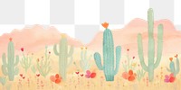 PNG Cactus with desert backgrounds outdoors plant. AI generated Image by rawpixel.