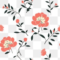 PNG Peony branchers pattern backgrounds flower plant. AI generated Image by rawpixel.