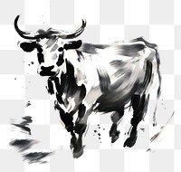 PNG Cow chinese zodiac livestock cattle mammal. AI generated Image by rawpixel.
