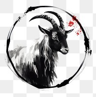 PNG Goat head chinese zodiac livestock animal mammal. AI generated Image by rawpixel.