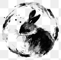 PNG Rabbit head chinese zodiac circle animal mammal