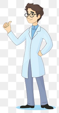 PNG  Scientist cartoon stethoscope creativity. AI generated Image by rawpixel.