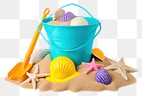 PNG Toy Bucket bucket seashell sand. AI generated Image by rawpixel.