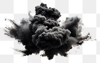 PNG  Explosion smoke cloud black. AI generated Image by rawpixel.