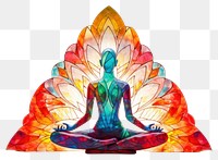 PNG Yoga meditation art spirituality cross-legged. AI generated Image by rawpixel.