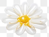 PNG Daisy in liquid jewelry flower white. AI generated Image by rawpixel.