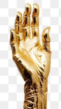 PNG  Golden hand rised up adult white background electronics. AI generated Image by rawpixel.