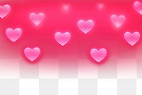 PNG Hearts neon light effects backgrounds petal night. AI generated Image by rawpixel.