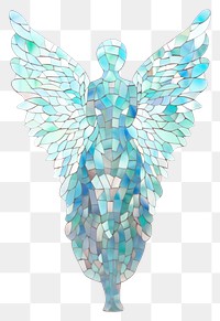 PNG Angel art mosaic white background. AI generated Image by rawpixel.