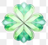 PNG Clover leaf pattern jewelry art. 