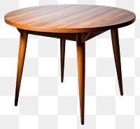 PNG  Round wooden retro table furniture desk absence. AI generated Image by rawpixel.