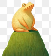 PNG Frog cartoon animal representation. AI generated Image by rawpixel.