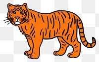 PNG Tiger cartoon animal mammal. 