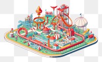 PNG Amusement park fun architecture playground. AI generated Image by rawpixel.