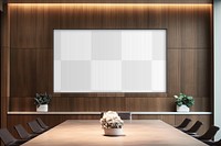 Business meeting TV screen png mockup, transparent design