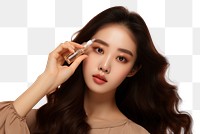 PNG Young Asian beauty woman lipstick makeup skin. AI generated Image by rawpixel.
