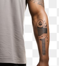 PNG Moon tattoo back arm. AI generated Image by rawpixel.