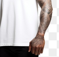 PNG Mandala tattoo sleeve white. AI generated Image by rawpixel.
