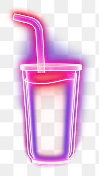 PNG Milk shake light neon lighting. AI generated Image by rawpixel.